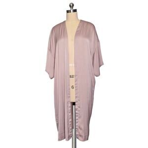 FOREVER 21 Flowy Blush Pink Light Purple Kimono Duster Top M